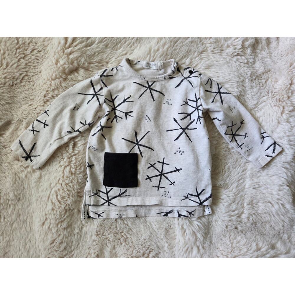 Miles Baby One Of A Kind Snowflake Pocket Sweater Shirt 9m